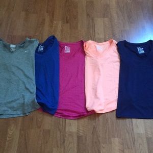 Nike Dri fit V neck t shirts